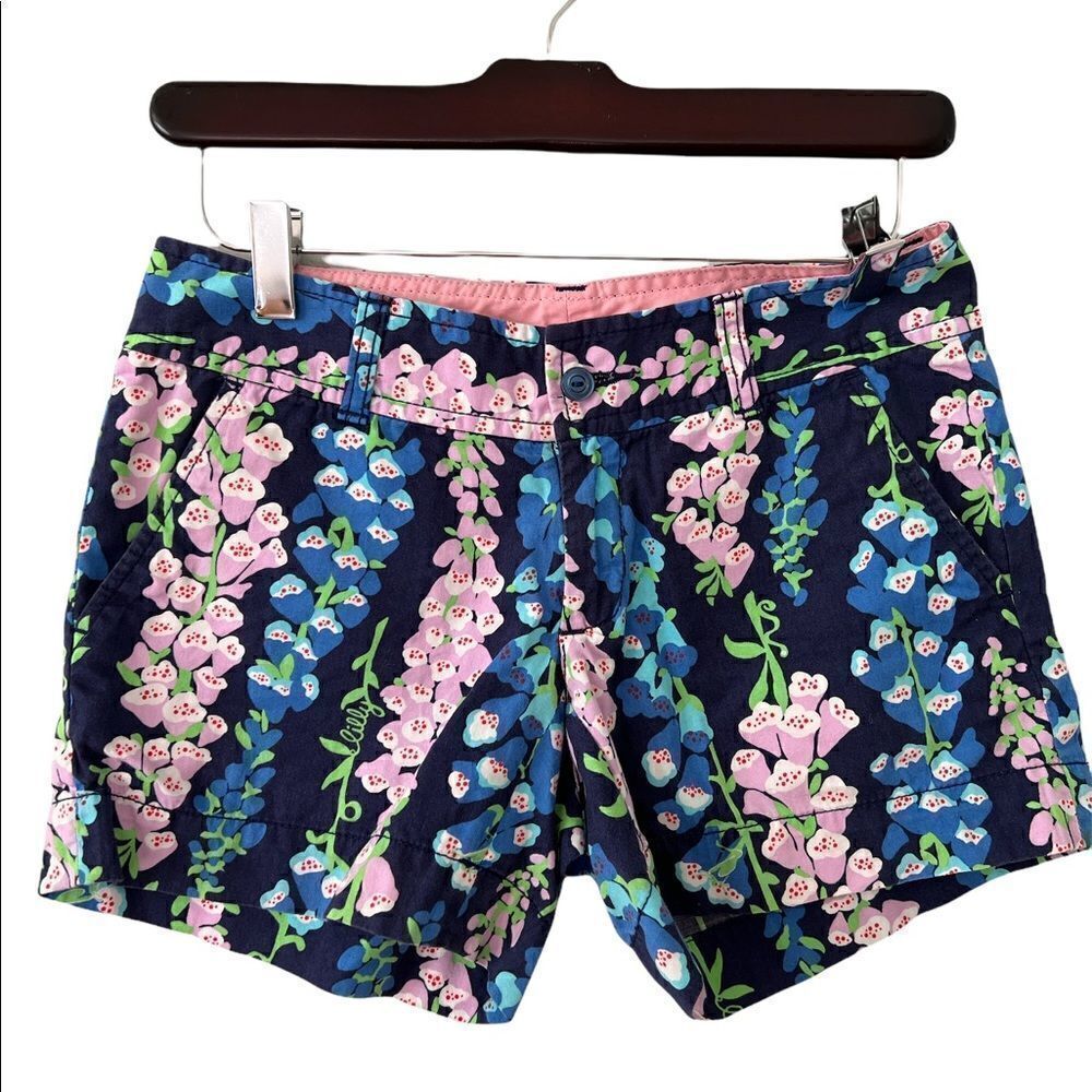 Lilly Pulitzer Callahan Foxy Foxglove Shorts 00